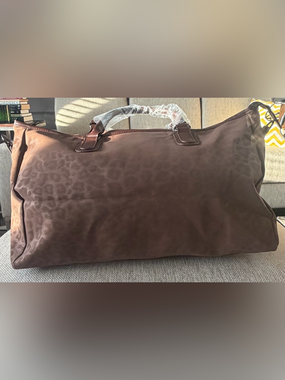 PRIVATA Brown Leopard-Print Weekender/Duffel Bag - New w/Tags